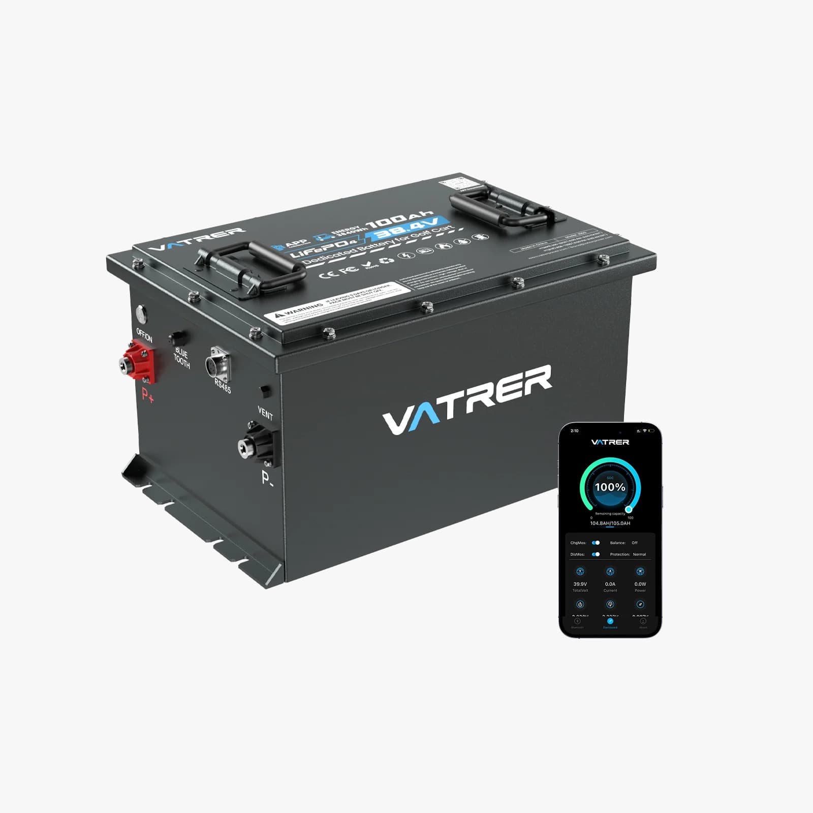 High Capacity Vatrer Power Lithium Golf Cart Batteries and 48V 105Ah Lithium Battery
