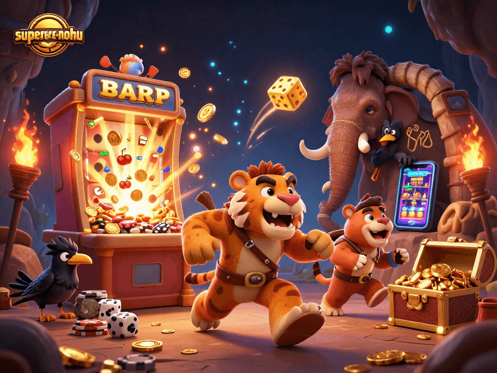 Engage with superace-nohu as characters run a dynamic prehistoric casino filled with vivid gaming elements.