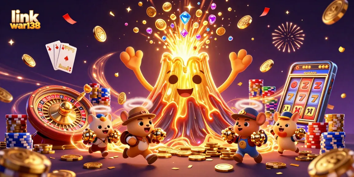 Experience thrilling wins with link war138 at vibrant casino games featuring gold coins and treasures!