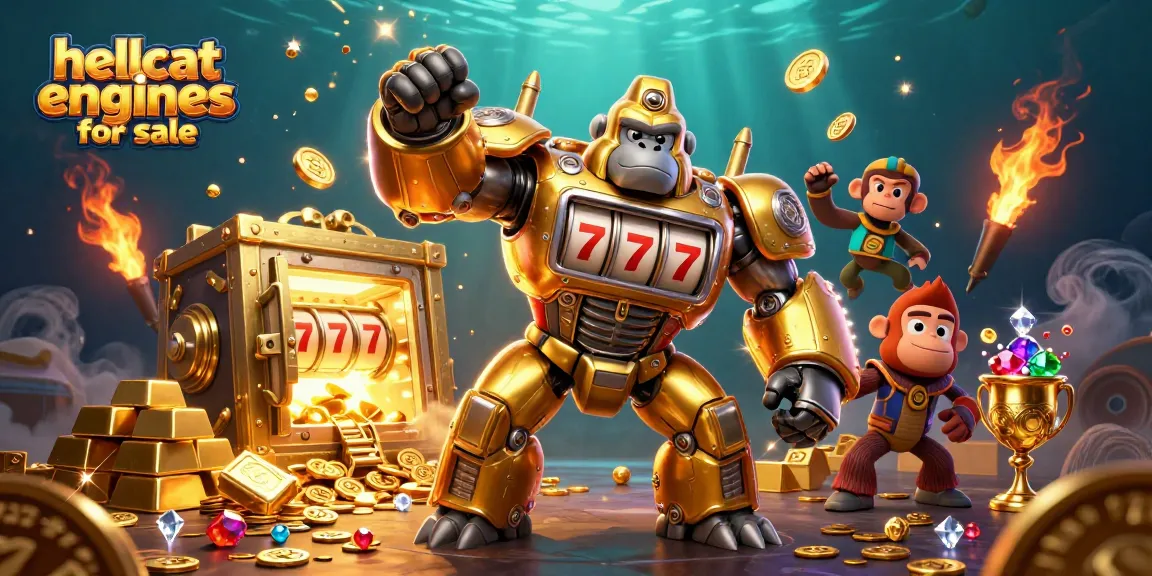 Catch exhilarating wins with hellcat engines for sale, featuring exciting slot machine elements and treasure!