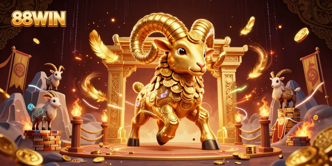 Experience thrilling wins with 88WIN in a vibrant 3D casino scene full of exciting game elements.