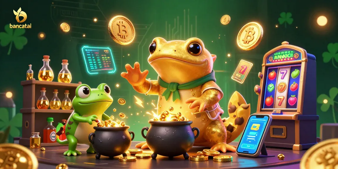 Experience gaming excitement with bancatai as the alchemist turns metal into fortune amidst vibrant slot reels.