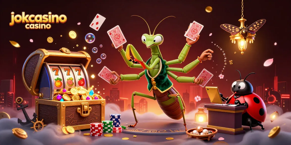 Experience the vibrant action of jokacasino casino with giant mantis card sharps and energetic gameplay elements.