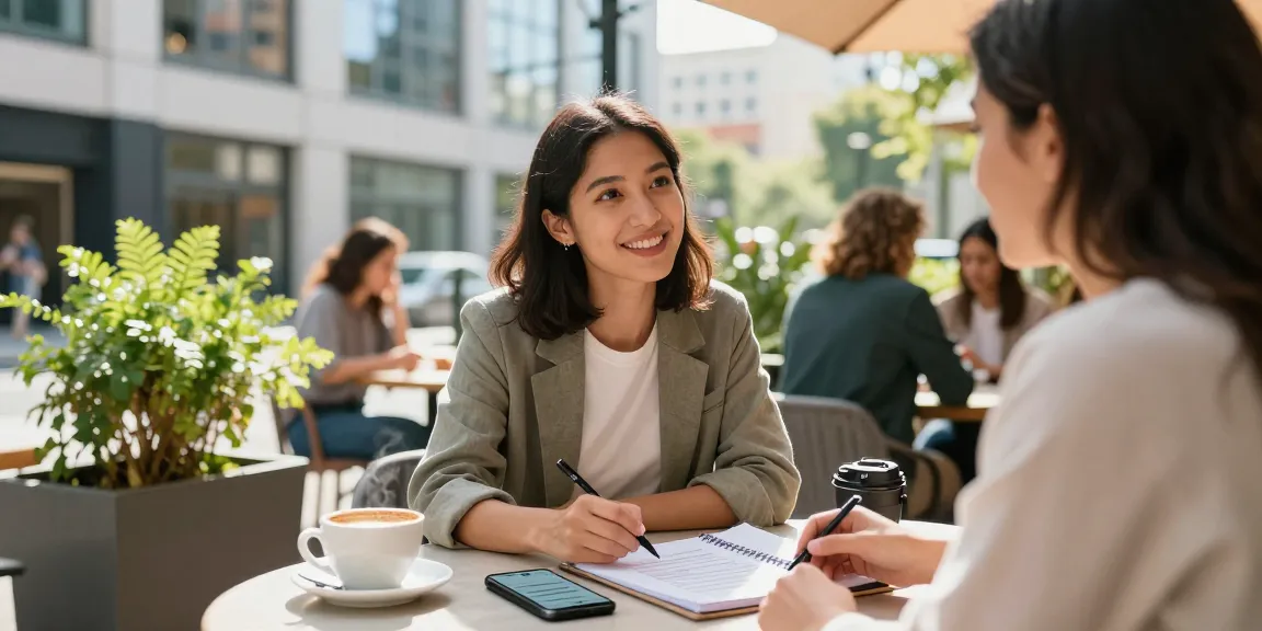 Consultation scene showcasing 파주오피 services in a vibrant urban outdoor café, highlighting a professional client meeting.