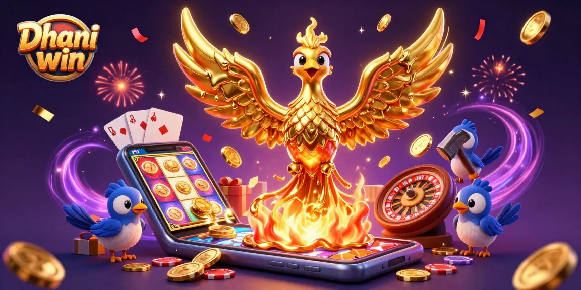 Dhani win illuminates the gaming scene with golden phoenix and vibrant slot games.