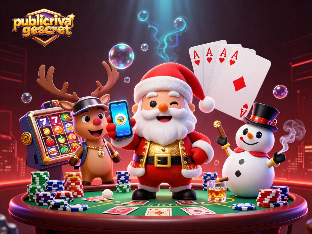 Engage at publicprivatesecret with festive designs featuring Santa and casino games