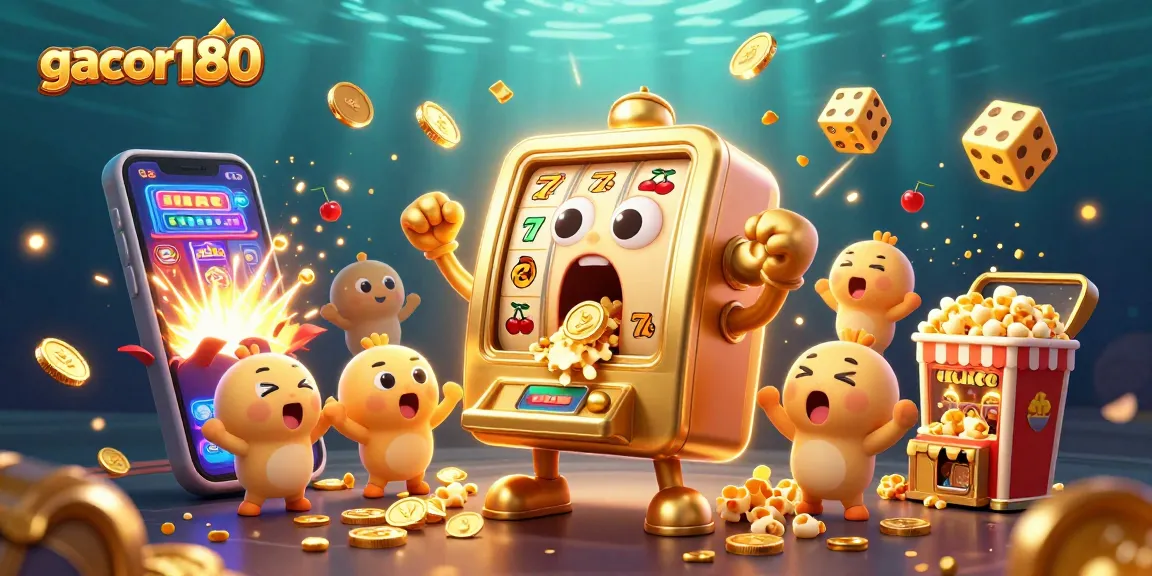Gacor180 memenangkan jackpot dengan mesin slot yang mengeluarkan koin berkilau dan bersemangat.