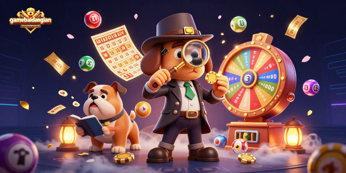 Engage with gamebaidangian as the detective uncovers clues in a vibrant casino-scape.