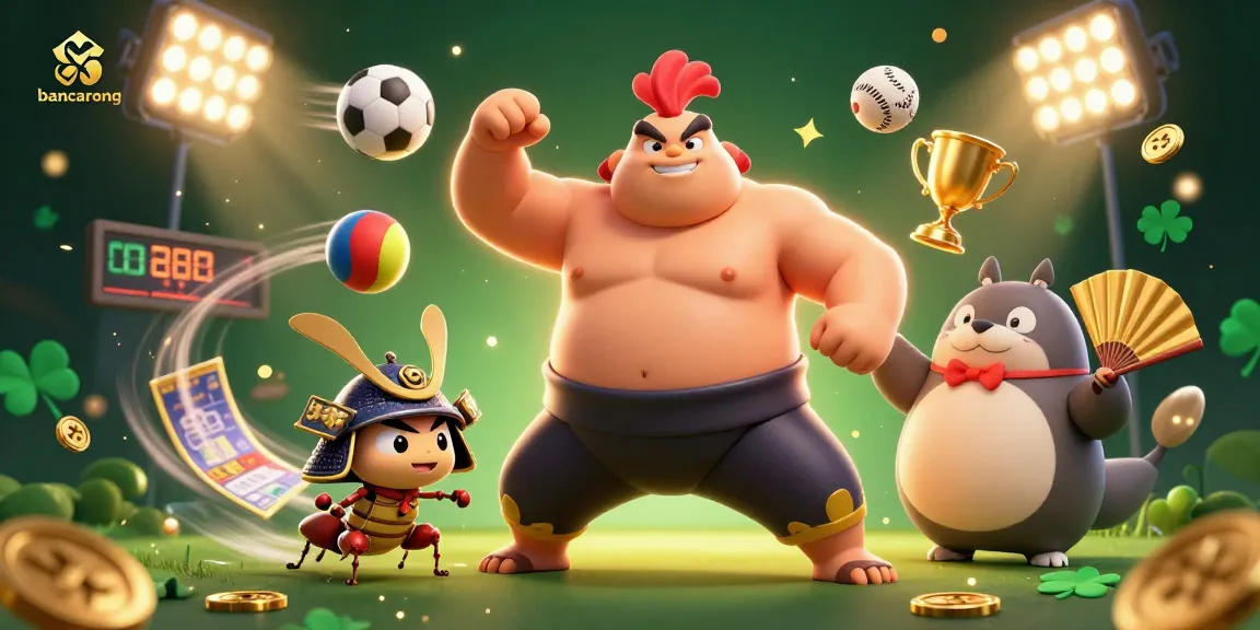 Bancarong highlights thrilling sports betting with an energetic illustration capturing competition and excitement.