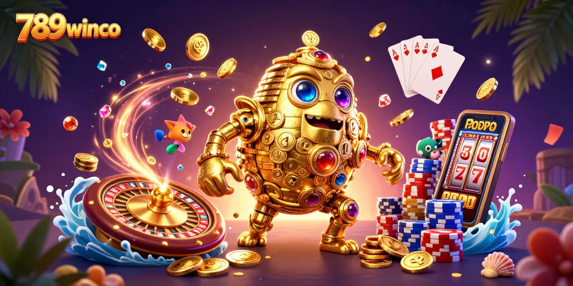 Spin and win with 789winco's thrilling casino experience, showcasing dynamic gaming elements.