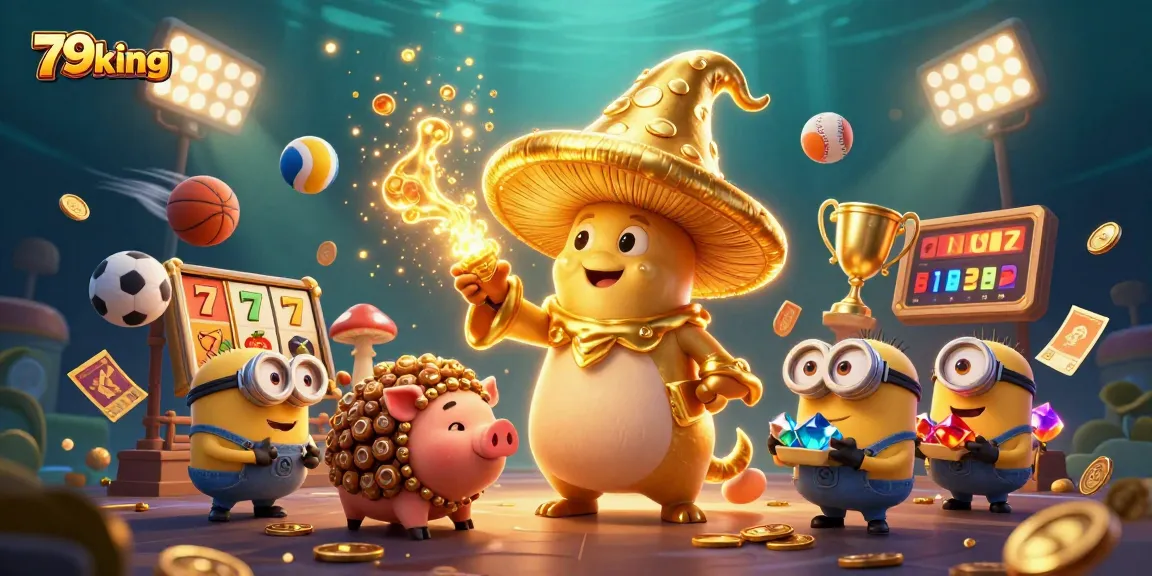 Engage with 79king and discover the golden wizard channeling magic in a thrilling casino atmosphere.
