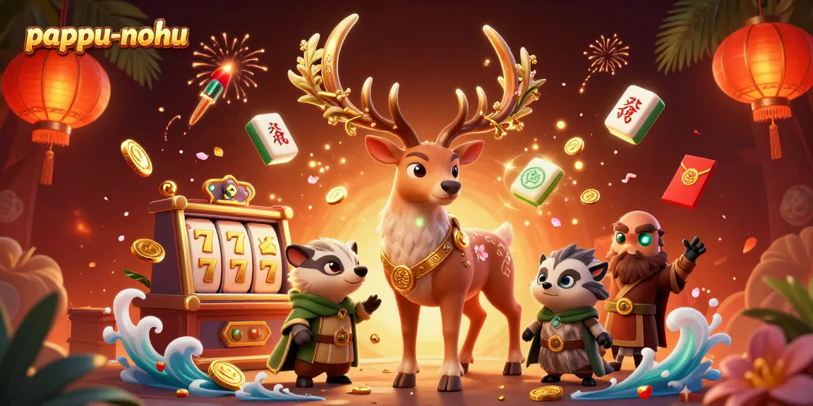 Experience the thrill of pappu-nohu with a vibrant illustration of gaming excitement and magical elements.