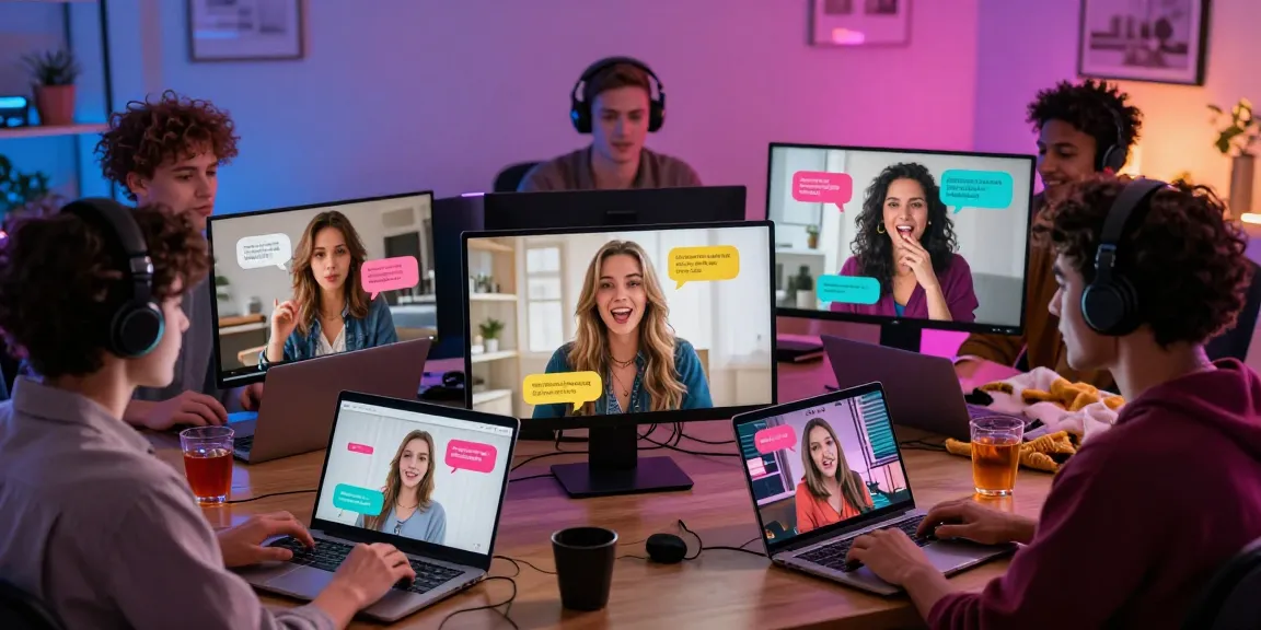 Engaging in sex chat through dynamic virtual interactions in a lively online chat room.