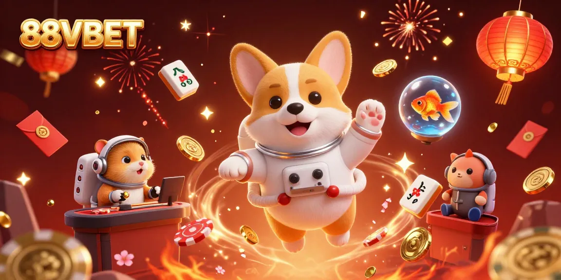 Experience thrilling games at 88VBET, showcasing a vibrant space casino scene with animated characters.