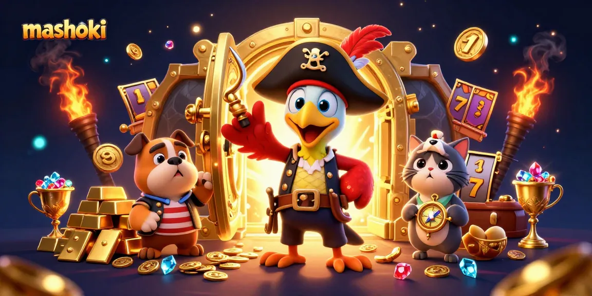 Experience thrilling wins at mashoki with a pirate-themed slot game adventure.