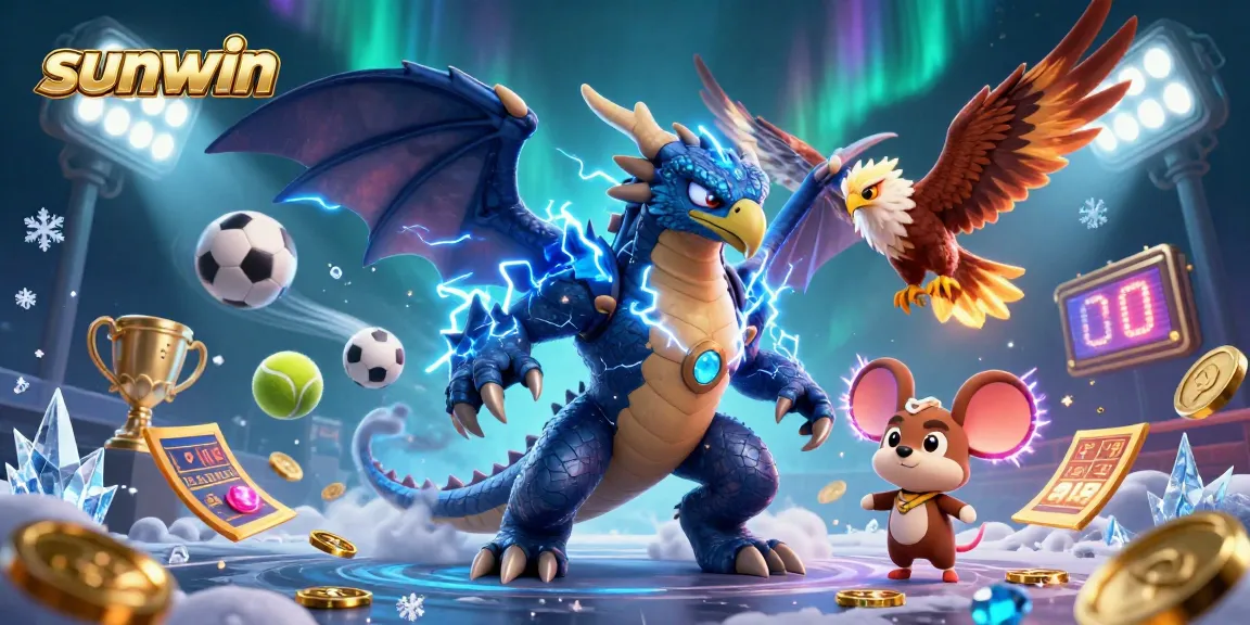 Immerse in sunwin's vibrant experience with dynamic sports elements and energetic characters.
