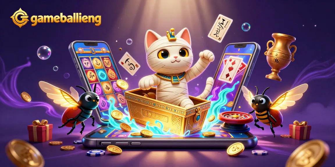 Experience thrilling gameplay with gamebailieng's mummy cat and vibrant casino elements.