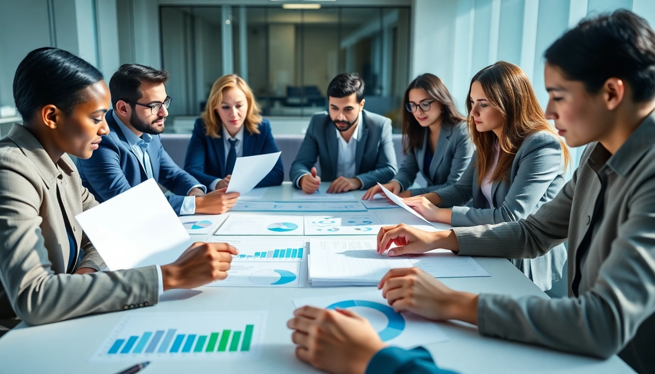 Engaged team conducting a Bid-No-Bid Analysis during a strategic meeting.