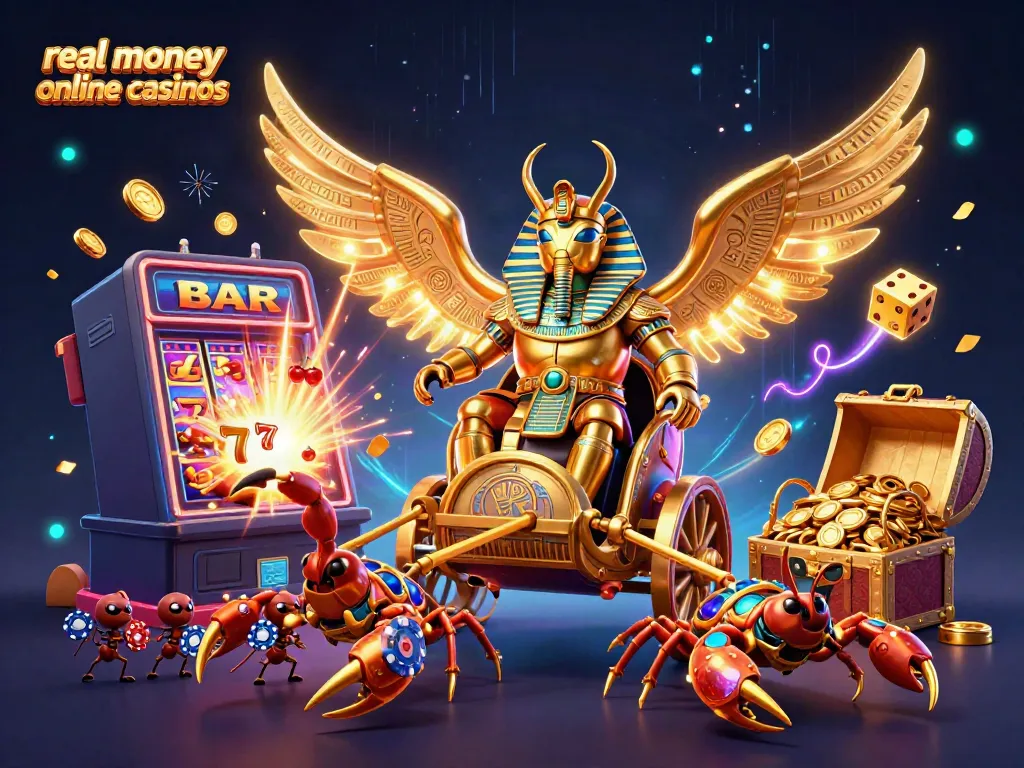 Experience exhilarating visuals showcasing real money online casinos with rich gaming elements.