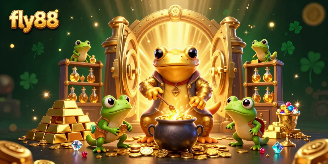 Experience exciting gameplay at fly88 with a vibrant fantasy scene featuring alchemists and gems.