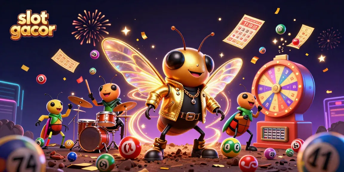 Experience the excitement of slot gacor with vibrant lottery elements in a dynamic 3D scene.