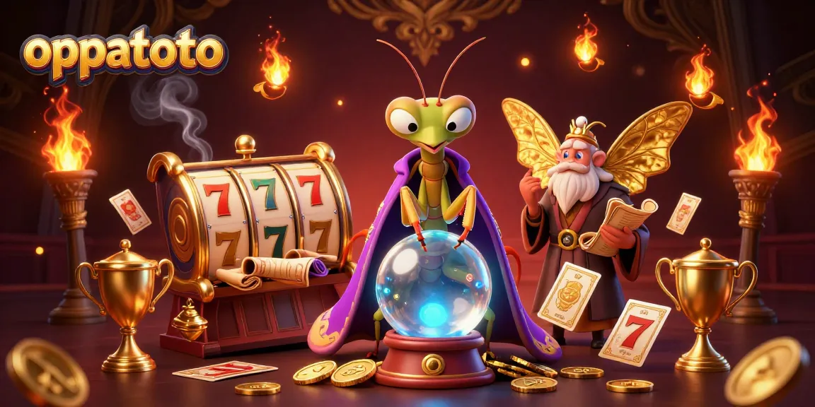 Engage with oppatoto's immersive casino world featuring joyful gaming elements and mystical characters.