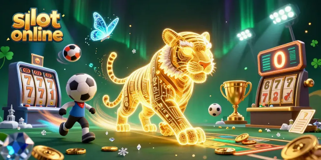 Experience the thrill of slot online gaming with vibrant graphics and dynamic gameplay in this illustration.