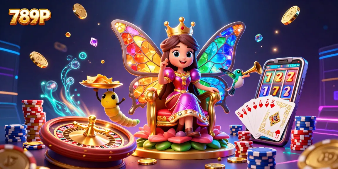 Experience the thrill of 789P with its dynamic 3D casino artwork featuring cards, chips, and vibrant colors.