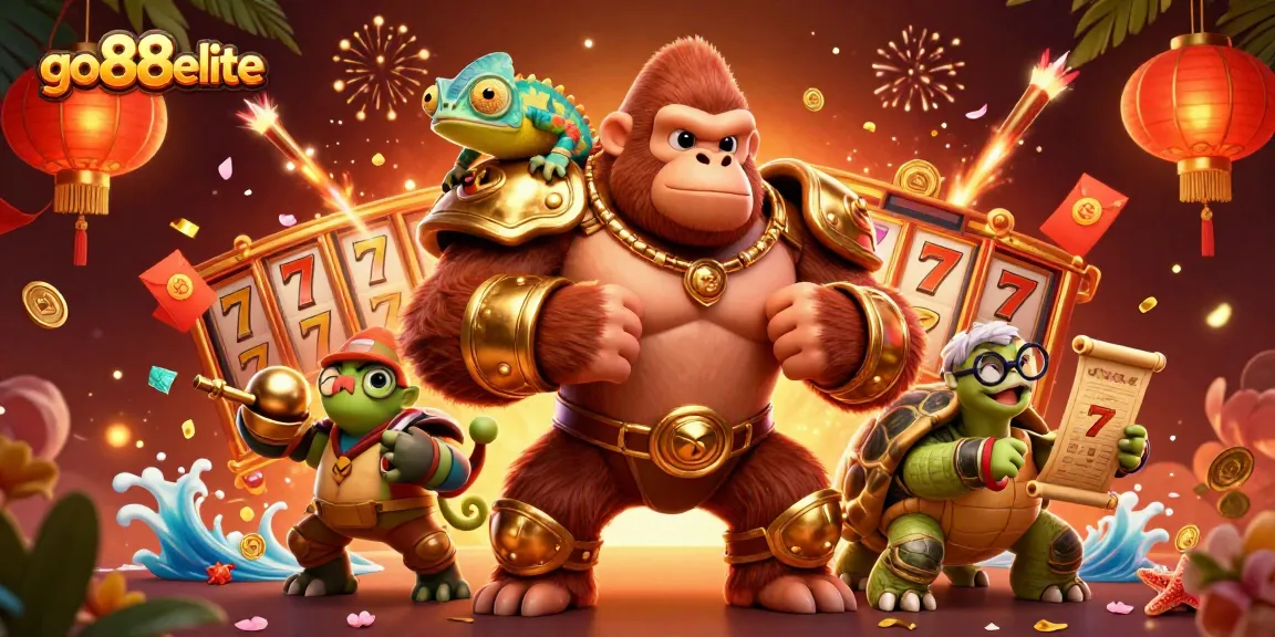 Spin and win at go88elite with a vibrant casino showdown featuring lively characters and dynamic game elements.