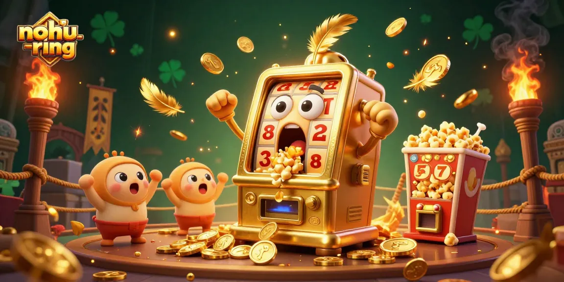 Experience the excitement of nohu-ring as golden slot machines celebrate a jackpot win!