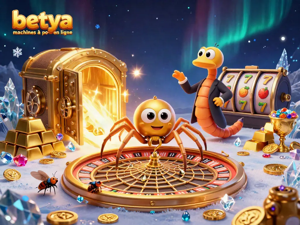 Experience betya machines à sous en ligne with thrilling slot reels and a lively roulette scene.