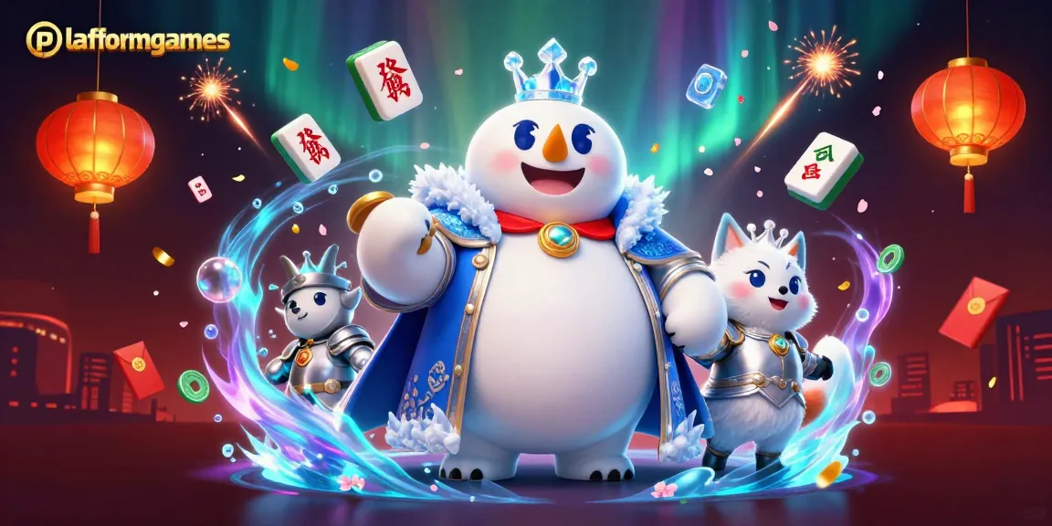 Engage in exciting gameplay at platformgames with a dynamic 3D casino scene featuring vibrant characters and festive elements.