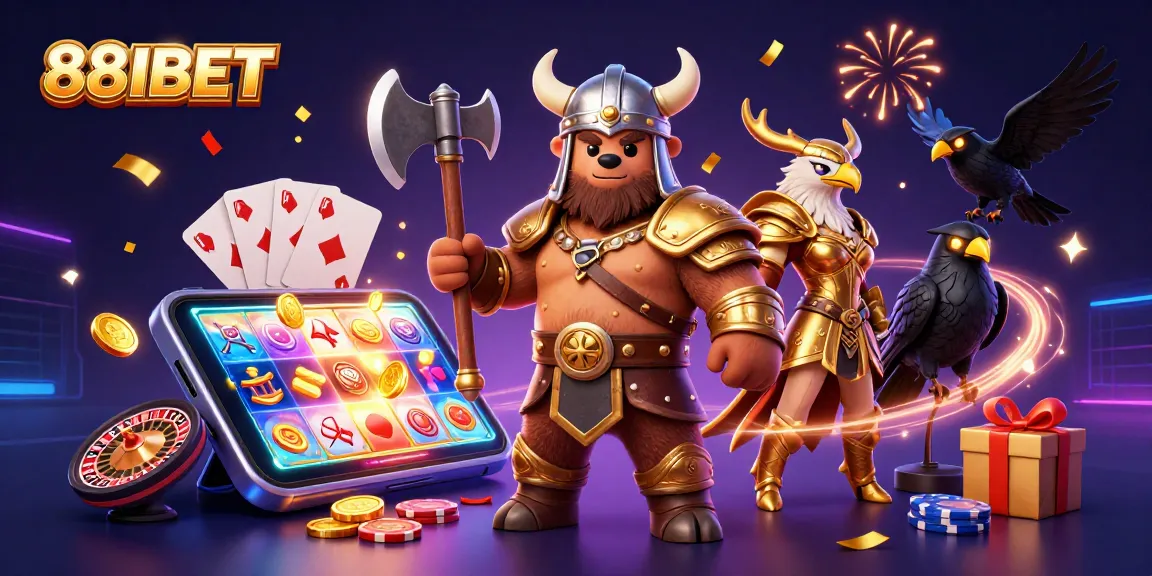 Experience exhilarating gaming with 88IBET's 3D cartoon scene, showcasing dynamic casino action and vibrant graphics.