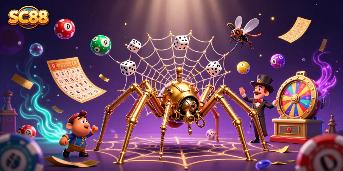 Spin to win at SC88 with a captivating 3D illustration of gaming excitement and chance.