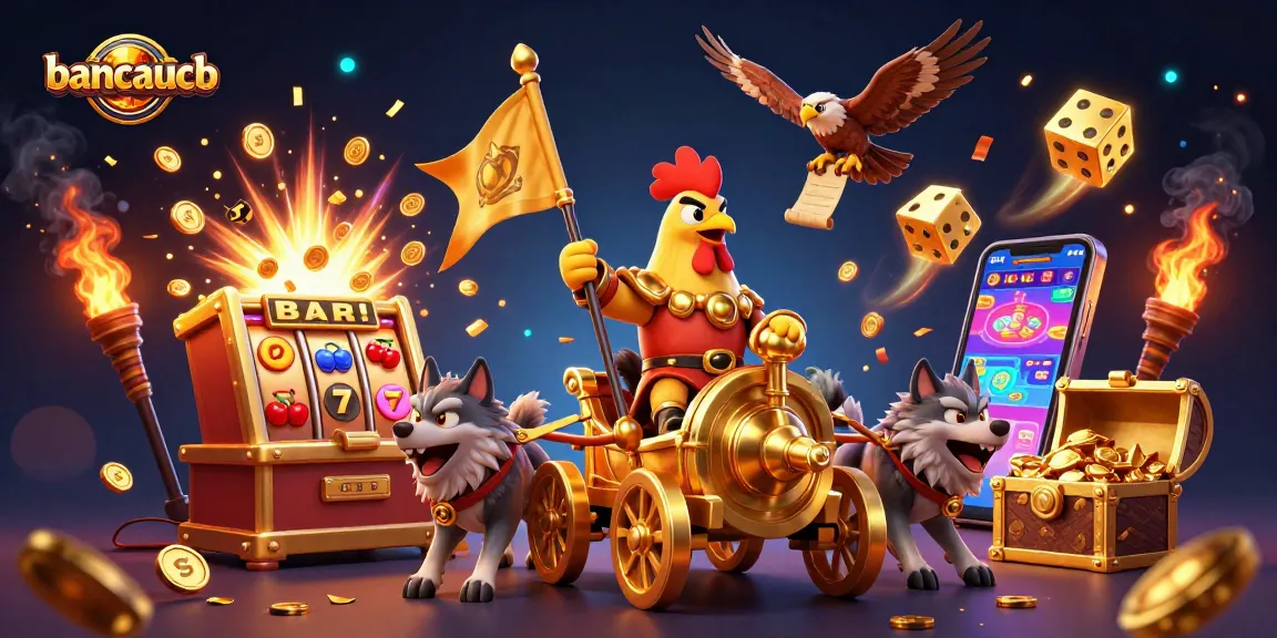 Experience the thrill of bancaucb with cartoon characters in an explosive casino scene.