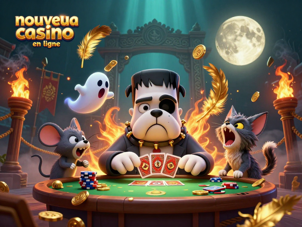Jouer au nouveau casino en ligne avec des personnages imaginaires dans une scène animée.