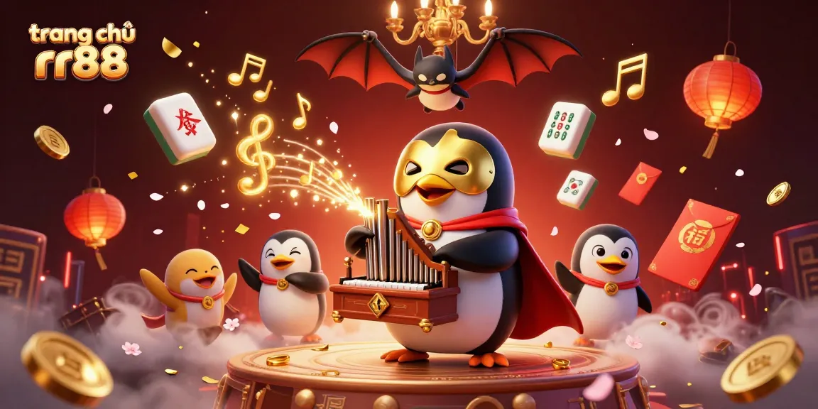 Experience the excitement of trang chủ rr88 with a lively 3D casino illustration full of golden motifs.
