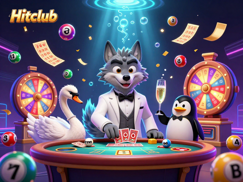 Hitclub showcases an engaging baccarat scene with exciting casino elements and vibrant visuals.