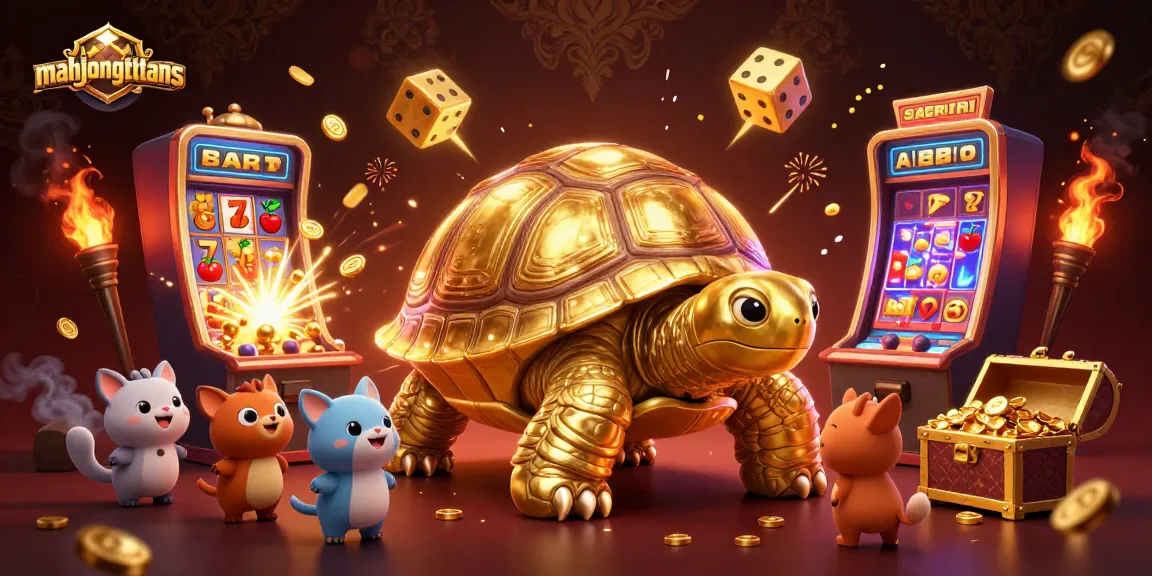 Engage in winning strategies with mahjongtitans amidst glowing slot machines and golden treasures.