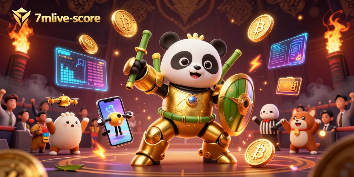 Engage with 7mlive-score through a vibrant 3D casino illustration showcasing dynamic gaming action.